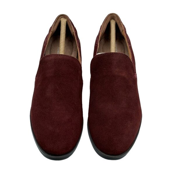 Rockport Womens Size 5 WIDE‎ Perpetua Suede Penny Loafers In Red Shoes Slip-On - Picture 4 of 9